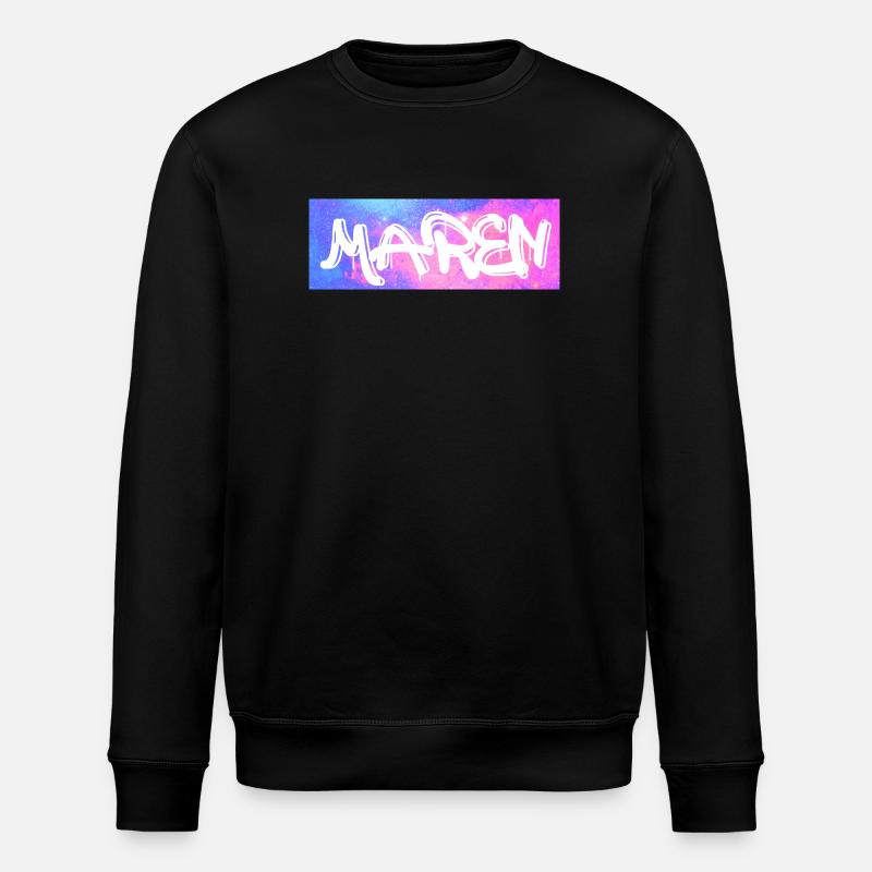 Maren Name Geschenk Geschenkidee Galaxie - Stanley/Stella Unisex Bio-Sweatshirt ROLLER - Schwarz