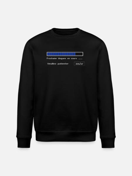 Blagues en cours - Sweat bio ROLLER Stanley/Stella Unisexe - noir