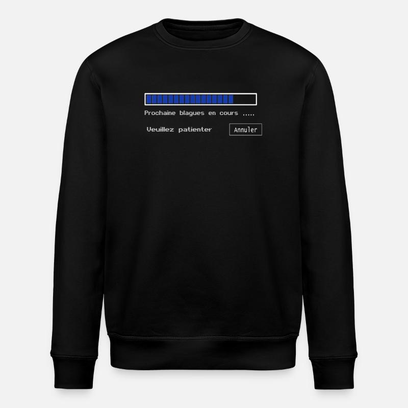 Blagues en cours - Sweat bio ROLLER Stanley/Stella Unisexe - noir