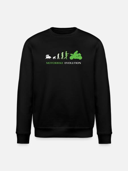 Motorbike Evolution - Motorradfahrer - Stanley/Stella Unisex Bio-Sweatshirt ROLLER - Schwarz