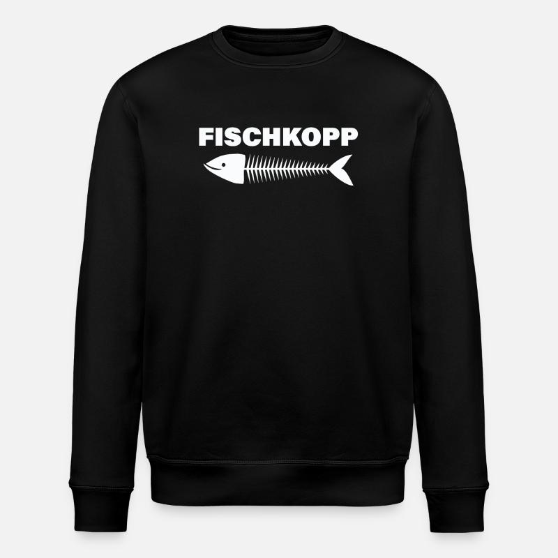 FISCHKOPP - Stanley/Stella Unisex Bio-Sweatshirt ROLLER - Schwarz