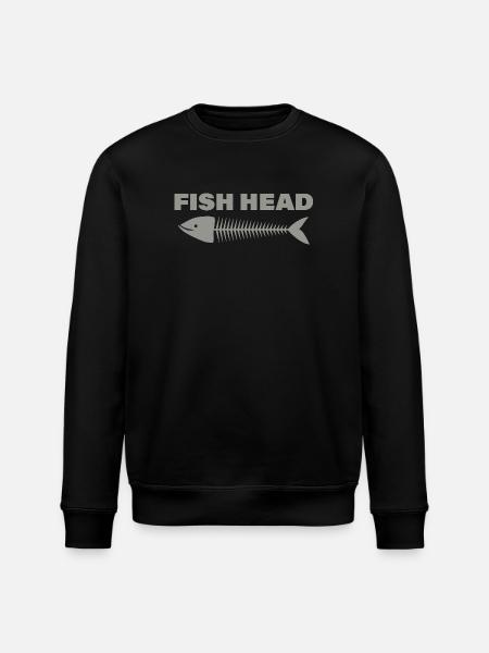 fish head - Stanley/Stella ROLLER Unisex Organic Sweatshirt - black