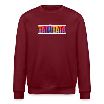 Tatuetata_bunt_ - Stanley/Stella Unisex Bio-Sweatshirt ROLLER - Burgunderrot - Vorne - Nik (191cm)