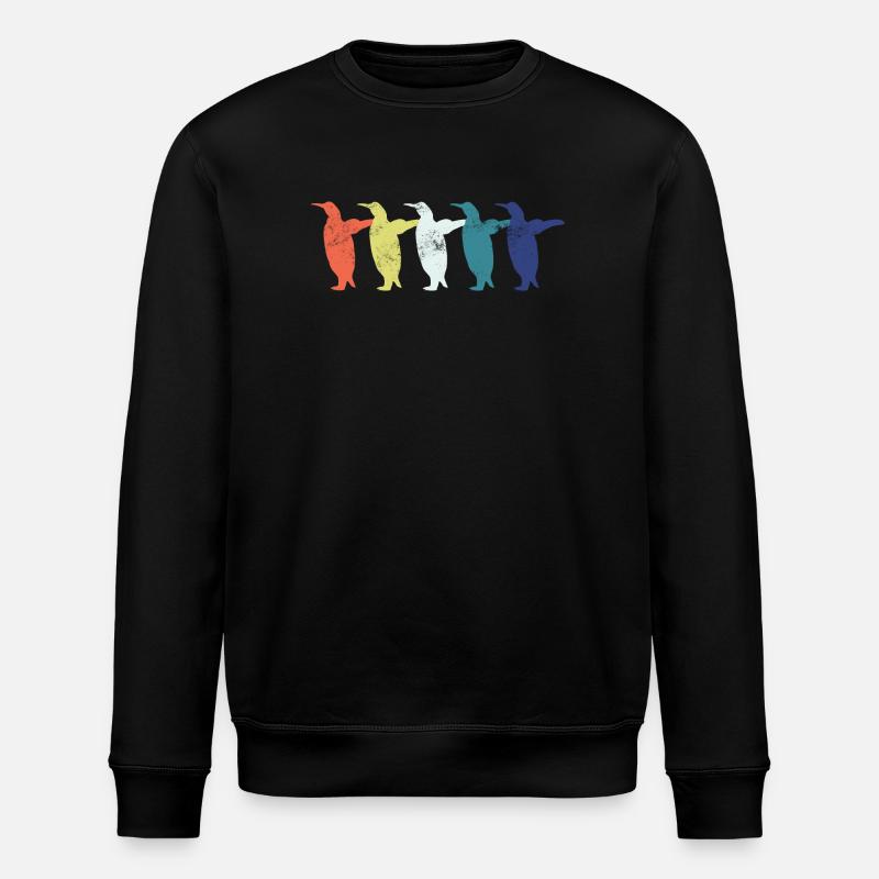 Penguin Penguins - Stanley/Stella ROLLER Unisex Organic Sweatshirt - black