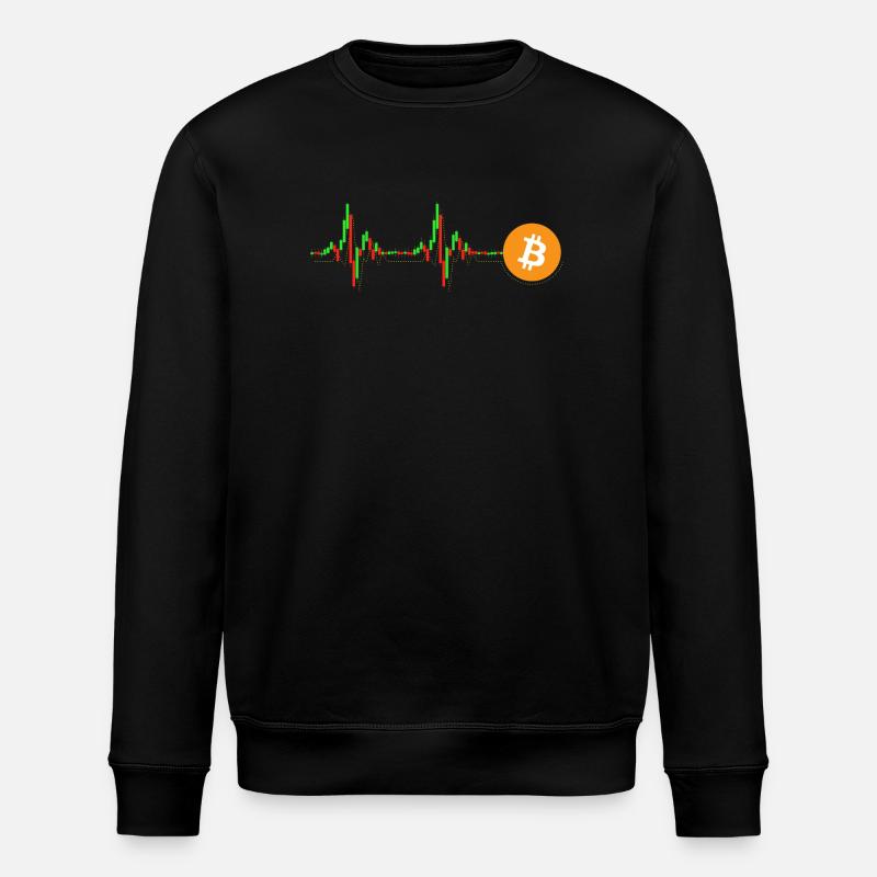 Bitcoin Chart Muster - Stanley/Stella Unisex Bio-Sweatshirt ROLLER - Schwarz