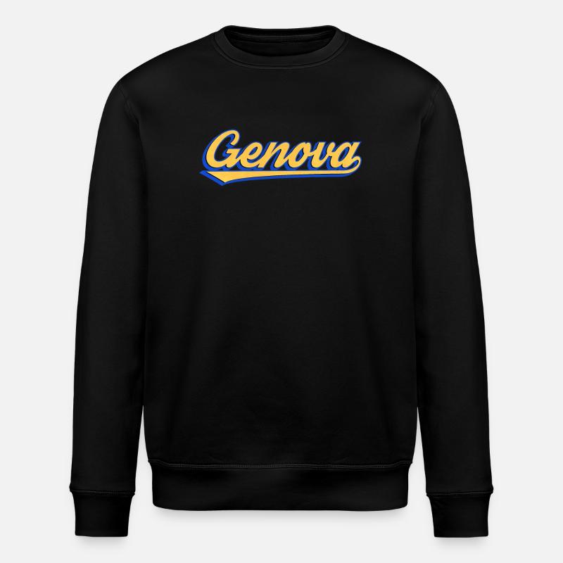 Genova Retro Lettering - Stanley/Stella ROLLER Unisex Organic Sweatshirt - black