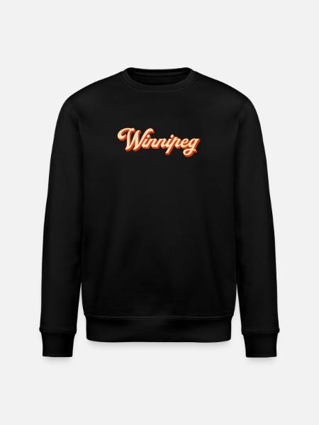 Winnipeg Retro Lettering - Stanley/Stella ROLLER Unisex Organic Sweatshirt - black