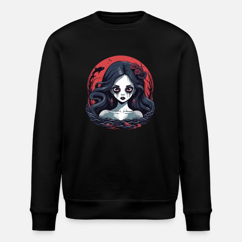 Dunkle Meerjungfrau - Stanley/Stella Unisex Bio-Sweatshirt ROLLER - Schwarz