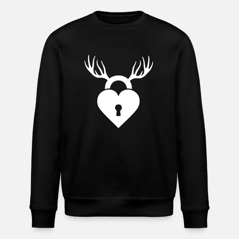 Cuckold Horns - Stanley/Stella ROLLER Unisex Organic Sweatshirt - black