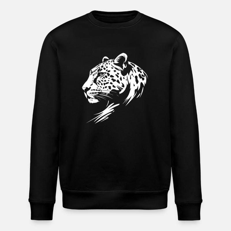Leopard - Stanley/Stella ROLLER Unisex Organic Sweatshirt - black