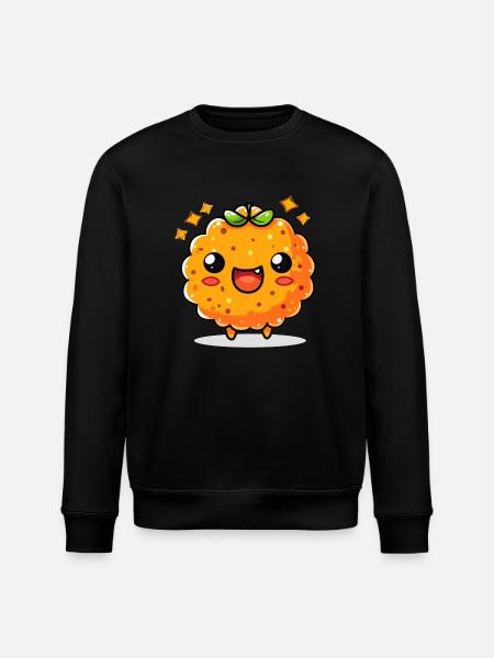 Funny Cheese Ball Comic - Stanley/Stella ROLLER Unisex Organic Sweatshirt - black