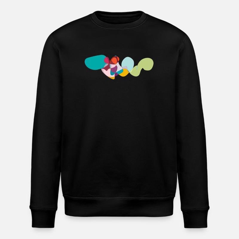 Farbige Wellengrafik Abstrakt - Stanley/Stella Unisex Bio-Sweatshirt ROLLER - Schwarz