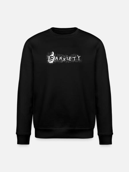 Angst tommelfinger op Ironisk mentalt sundhedsdesign. - Stanley/Stella økologisk unisex-sweatshirt ROLLER - sort