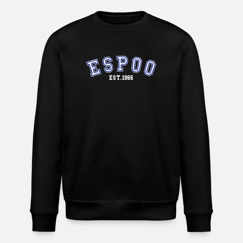 Espoo Est. 1966 - Stanley/Stella ROLLER Unisex Organic Sweatshirt - black