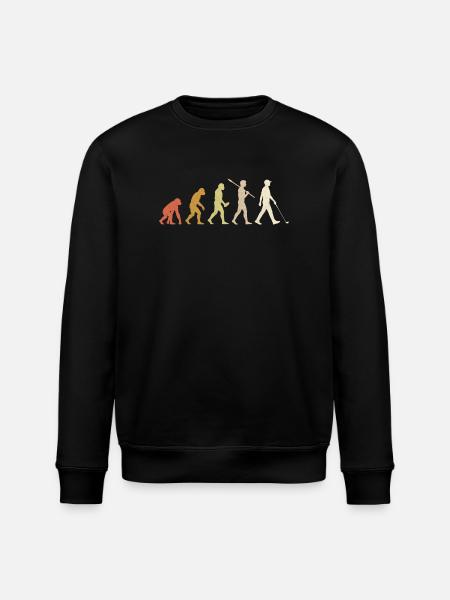 Hockey Evolution Funny Hockey Player Gift - Stanley/Stella ROLLER Unisex Organic Sweatshirt - black