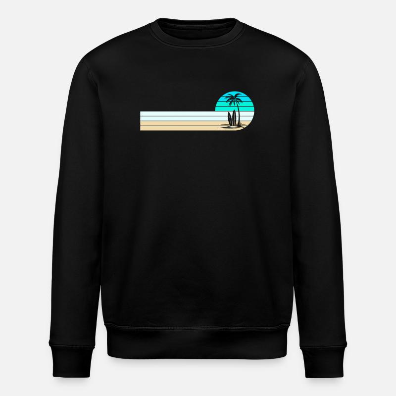 Skyline des Strandes - Stanley/Stella Unisex Bio-Sweatshirt ROLLER - Schwarz