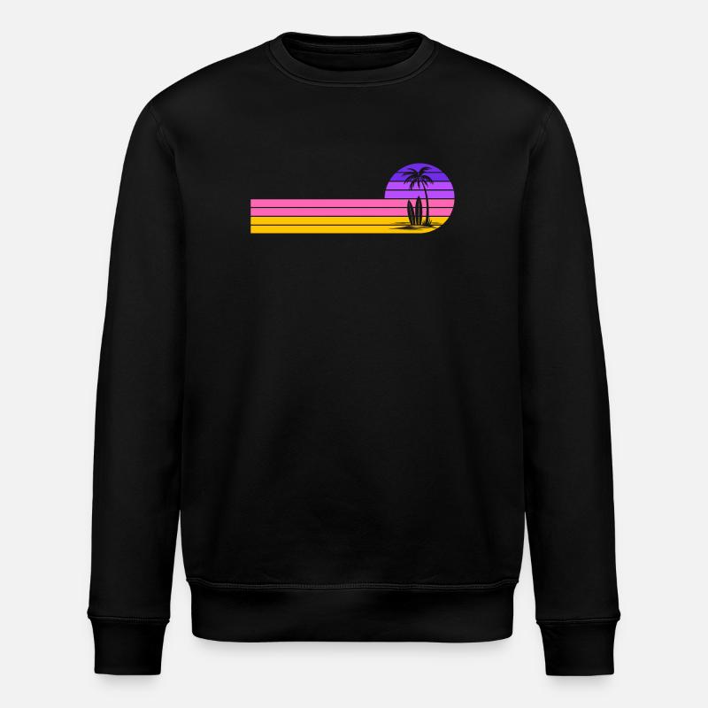 Sonnenuntergang am Strand - Stanley/Stella Unisex Bio-Sweatshirt ROLLER - Schwarz