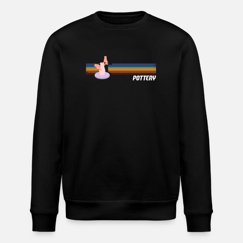 Keramikliebhaber Retro Stil Pottery - Stanley/Stella Unisex Bio-Sweatshirt ROLLER - Schwarz