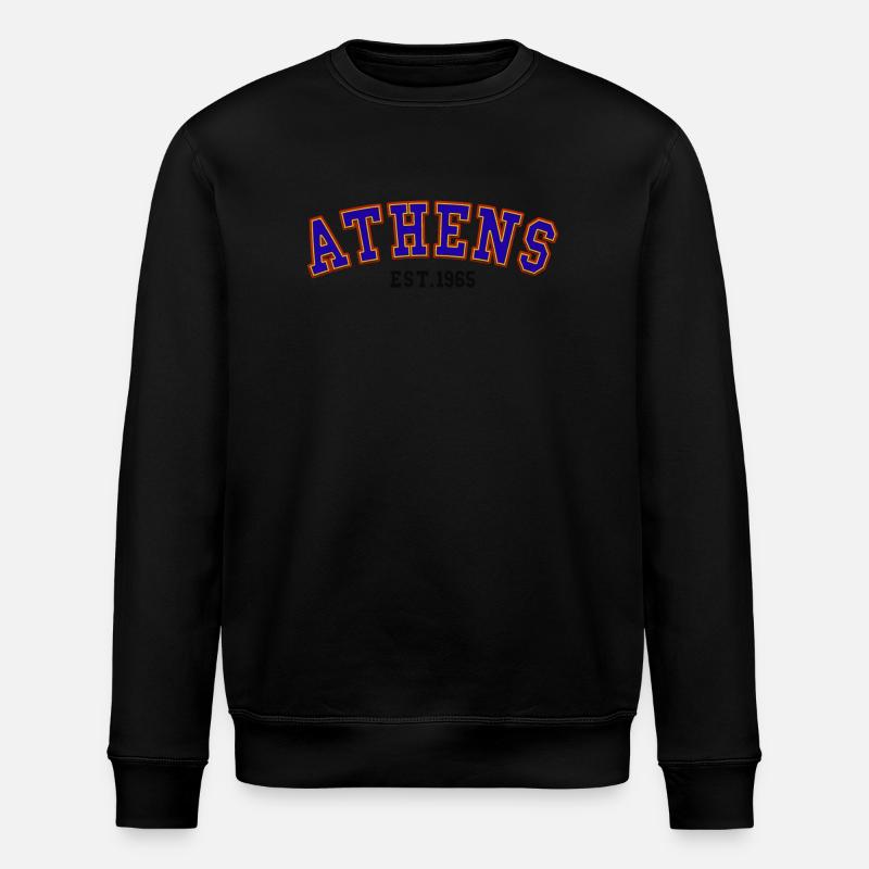 Athènes Est.1965 - Sweat bio ROLLER Stanley/Stella Unisexe - noir