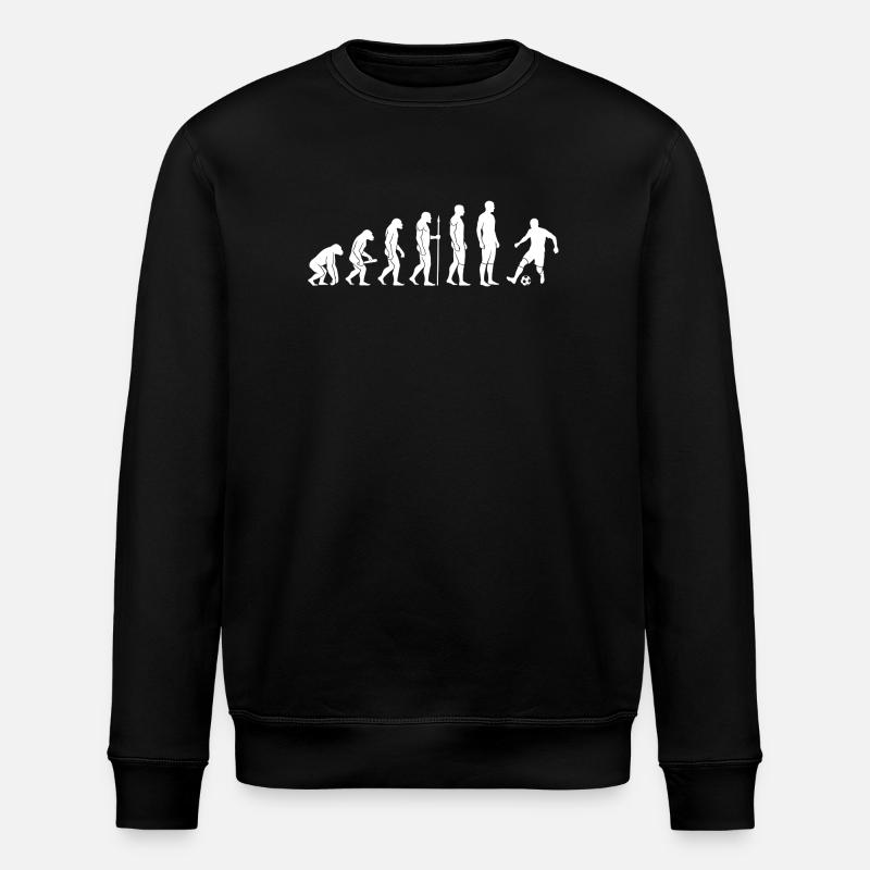 Evolution des Fußballspielers - Stanley/Stella Unisex Bio-Sweatshirt ROLLER - Schwarz