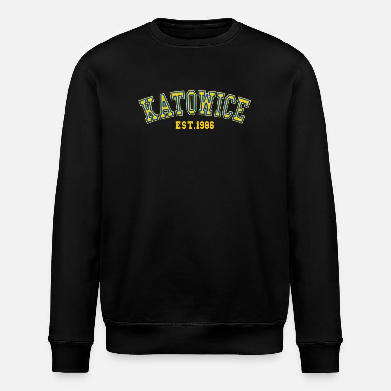 Katowice Est. 1986 - Stanley/Stella ROLLER Unisex Organic Sweatshirt - black