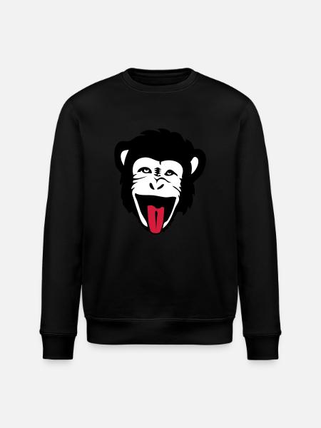 monkey gorilla monkey Header1 - Stanley/Stella ROLLER Unisex Organic Sweatshirt - black