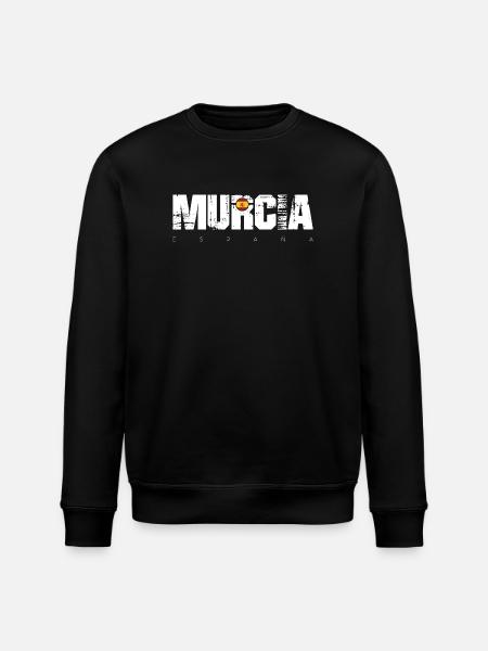 Murcia Spain Distressed Text - Stanley/Stella ROLLER Unisex Organic Sweatshirt - black
