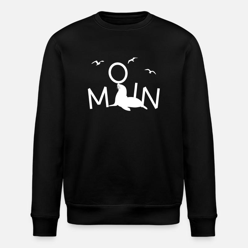 Moin Seal Seagull - Stanley/Stella ROLLER Unisex Organic Sweatshirt - black