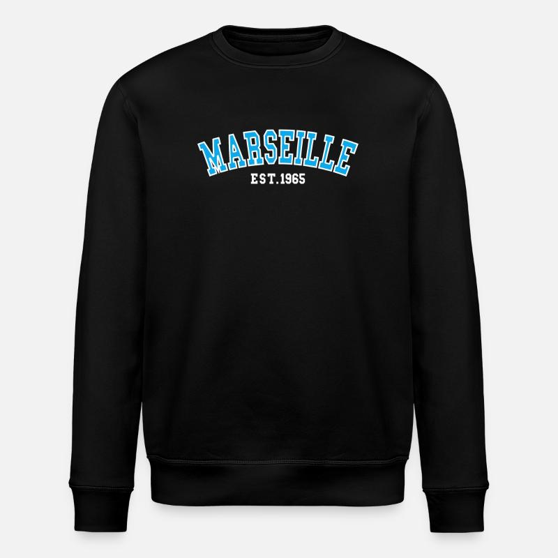 Marseille Est.1965 - Stanley/Stella ROLLER Unisex Organic Sweatshirt - black
