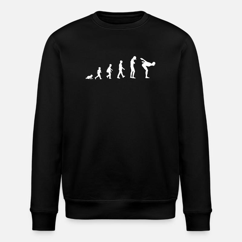 Entwicklung zum Schwimmer - Stanley/Stella Unisex Bio-Sweatshirt ROLLER - Schwarz