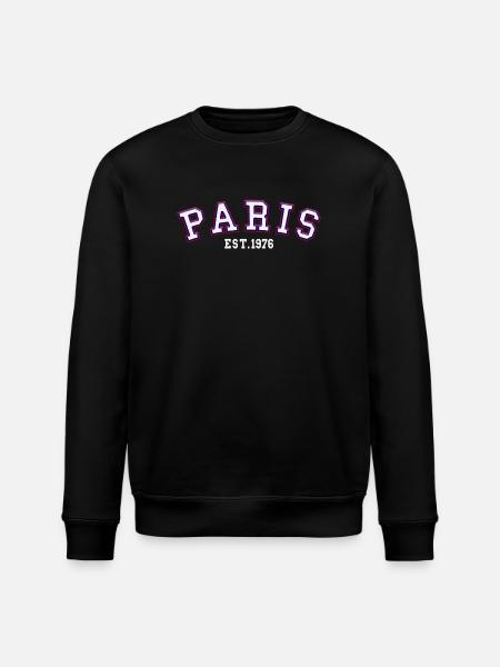 Paris gegründet 1976 - Stanley/Stella Unisex Bio-Sweatshirt ROLLER - Schwarz