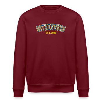Göteborg gegründet 2006 - Stanley/Stella Unisex Bio-Sweatshirt ROLLER - Burgunderrot - Vorne - Nik (191cm)