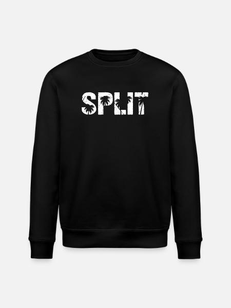 Split Palm Trees Croatia - Stanley/Stella ROLLER Unisex Organic Sweatshirt - black