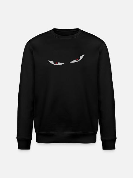 comic eyes smiley augen - Stanley/Stella ROLLER Unisex Organic Sweatshirt - black