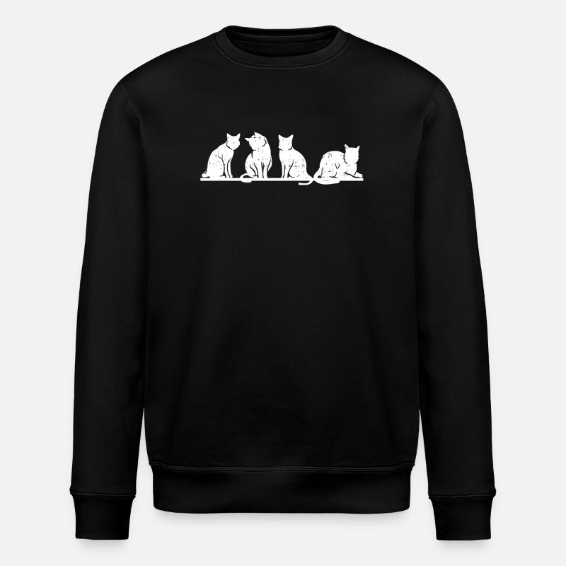 Silhouette de chat - Sweat bio ROLLER Stanley/Stella Unisexe - noir