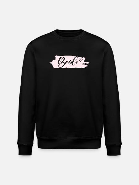 Bride -Team Bride-Heart! Customizable - Stanley/Stella ROLLER Unisex Organic Sweatshirt - black