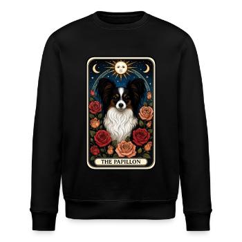 Schmetterling - Stanley/Stella Unisex Bio-Sweatshirt ROLLER - Schwarz - Vorne - Nik (191cm)