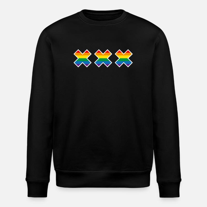 Amsterdam Pride Arc-en-ciel Andreaskreuz LGBT - Sweat bio ROLLER Stanley/Stella Unisexe - noir