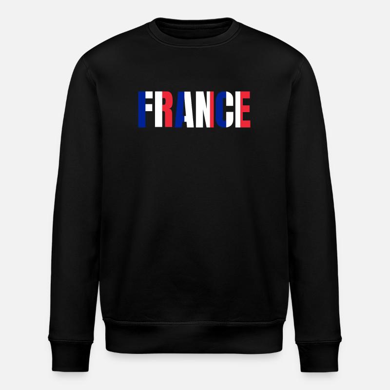 Flagge Frankreichs - Stanley/Stella Unisex Bio-Sweatshirt ROLLER - Schwarz