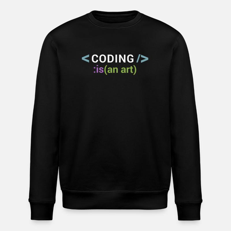 Coding is an art - Stanley/Stella ROLLER Unisex Organic Sweatshirt - black