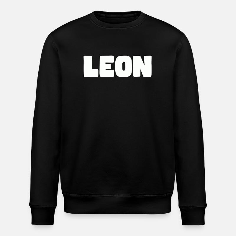 Leon Name - Stanley/Stella ROLLER Unisex Organic Sweatshirt - black