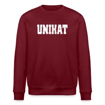 Unikat Einzigartig Individuell Selbstwert Unique - Stanley/Stella Unisex Bio-Sweatshirt ROLLER - Burgunderrot - Vorne - Nik (191cm)