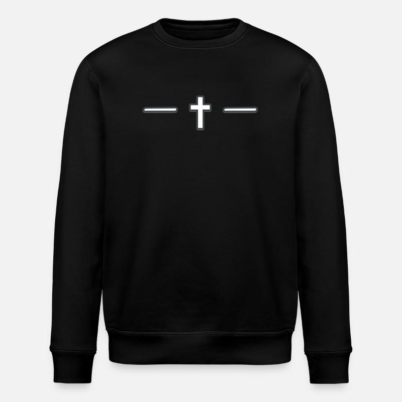 Motif de ligne croisée centrée - Sweat bio ROLLER Stanley/Stella Unisexe - noir