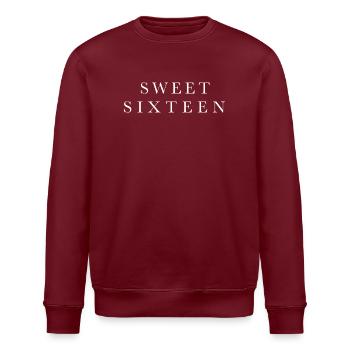 Sweet Sixteen White Serif 16e anniversaire - Sweat bio ROLLER Stanley/Stella Unisexe - bordeaux - Devant - Nik (191cm)