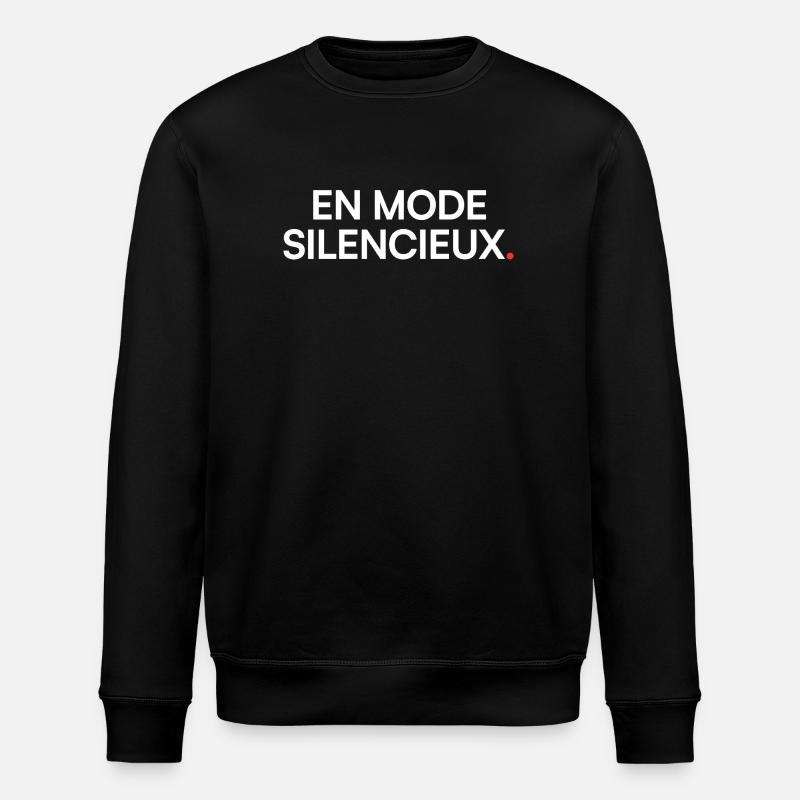 En mode silencieux humour moderne - Sweat bio ROLLER Stanley/Stella Unisexe - noir