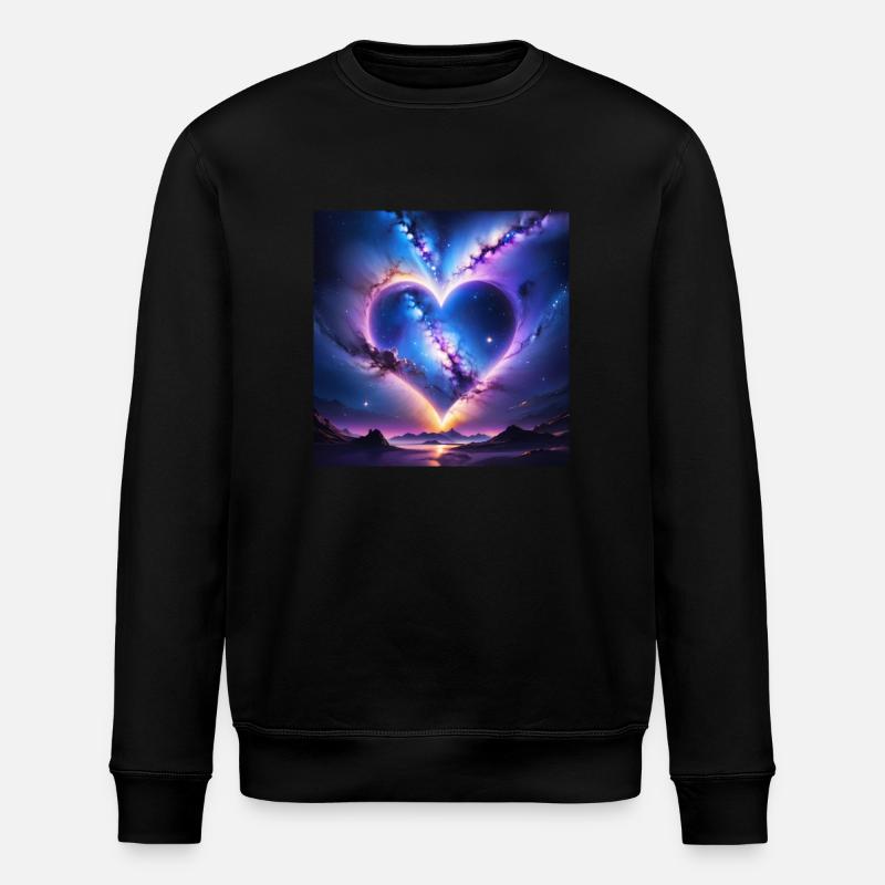 Boreal Heart - Stanley/Stella ROLLER Unisex Organic Sweatshirt - black