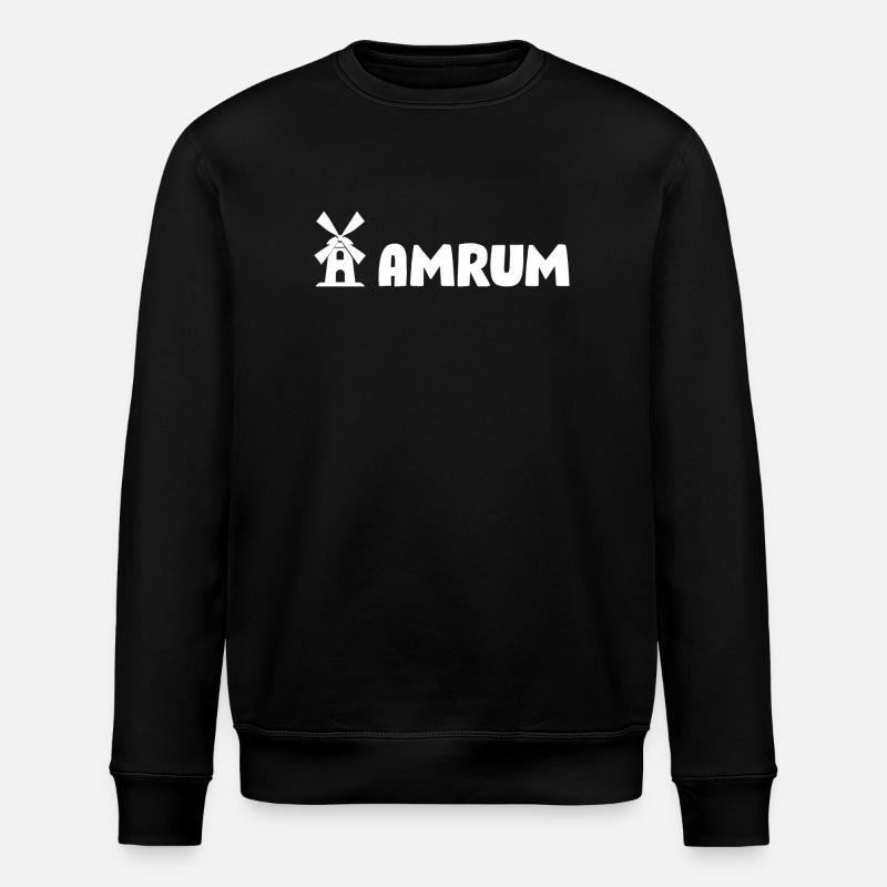 Amrum Windmill - Stanley/Stella ROLLER Unisex Organic Sweatshirt - black