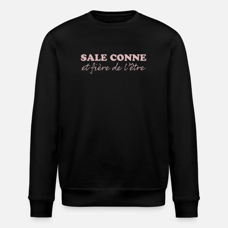 Sale conne et fière de l'être - Stanley/Stella Unisex Bio-Sweatshirt ROLLER - Schwarz