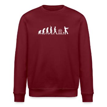 Zombie Evolution RIP Zombi - Stanley/Stella Unisex Bio-Sweatshirt ROLLER - Burgunderrot - Vorne - Nik (191cm)