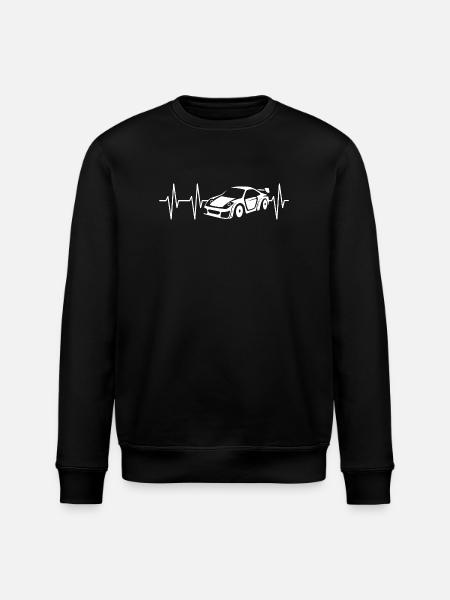 Heartbeat Car – Tuning Pulse Design - Stanley/Stella ROLLER Unisex Organic Sweatshirt - black